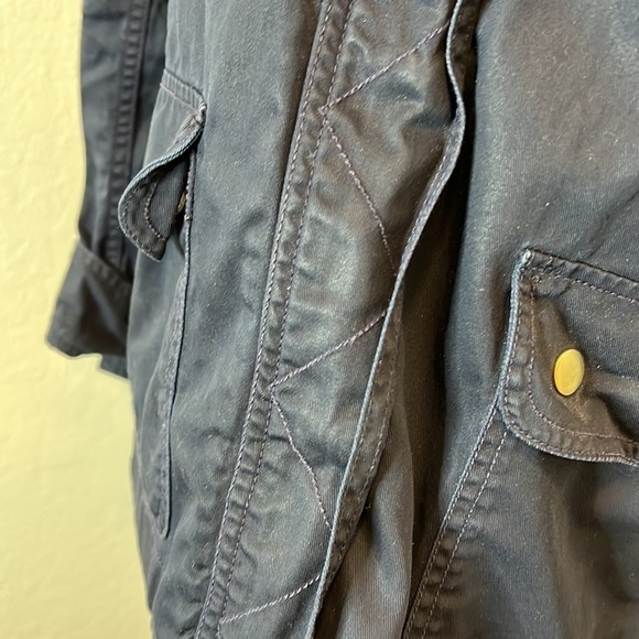 J. Crew Navy Hooded Twill Jacket Size S - Picture 9 of 9